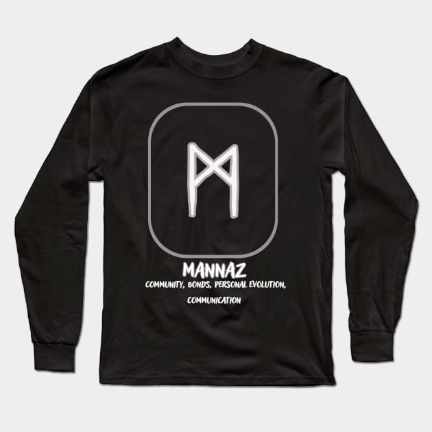 The Nordic rune Mannaz Long Sleeve T-Shirt by Skandynavia Cora